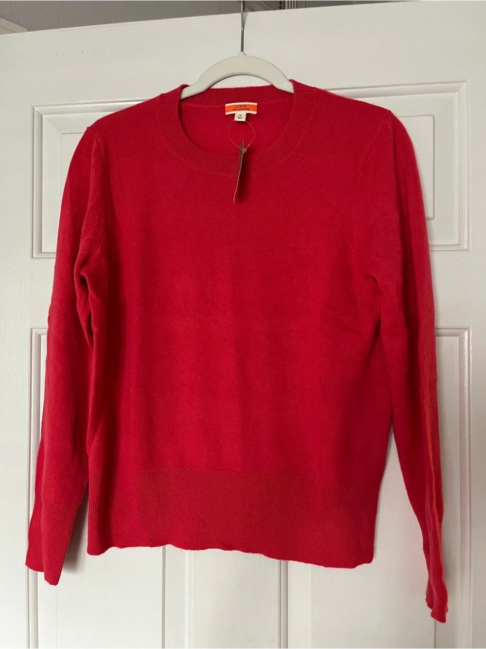 J. Crew Red Cashmere Crewneck Sweater NWT